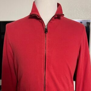 Burberry Red Zip-Up Sweatshirt